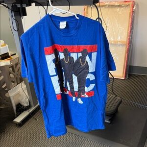 Vibrant Blue Graphic Tee - RUN DMC
